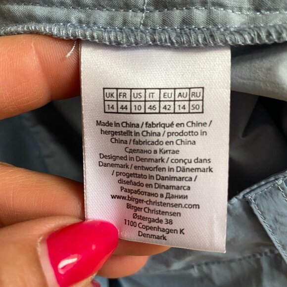 REMAIN Birger Christensen Ariane BNWOT Women Blue Wide Leg Pants New - Picture 10 of 13